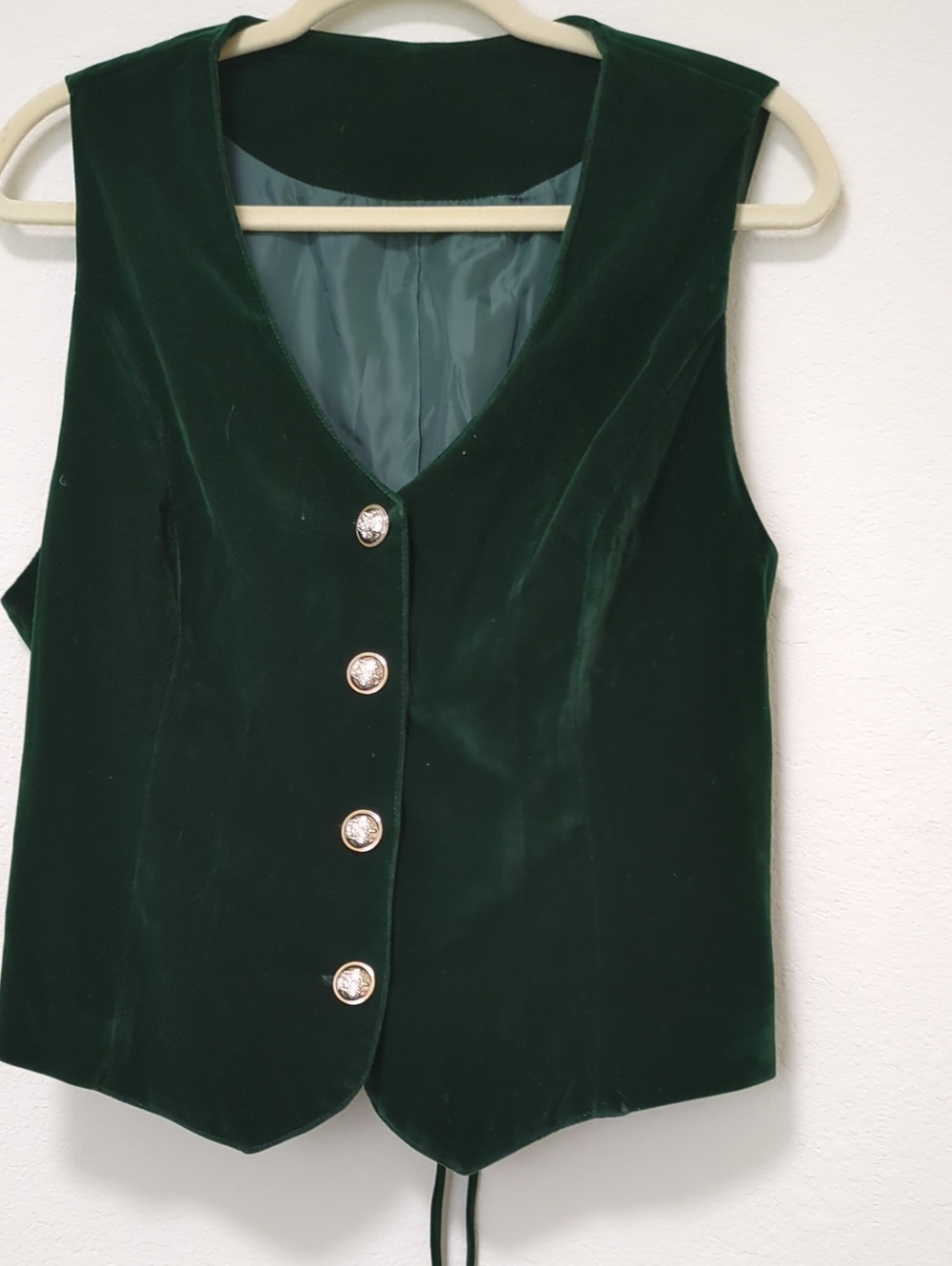 Classic Emerald Green Velvet Vest